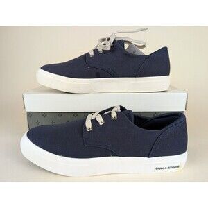 Sun + Stone Shoes Mens 9.5 M Kiva Casual Sneakers Navy Blue Lace Up Low Top NWB